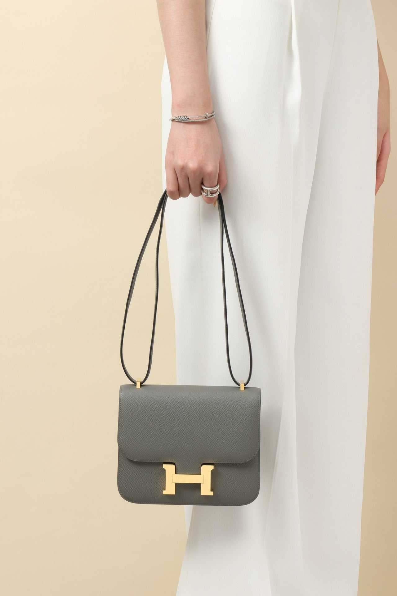 CJ19 19 cm , Cumulus Grey Epsom leather GHW #4334