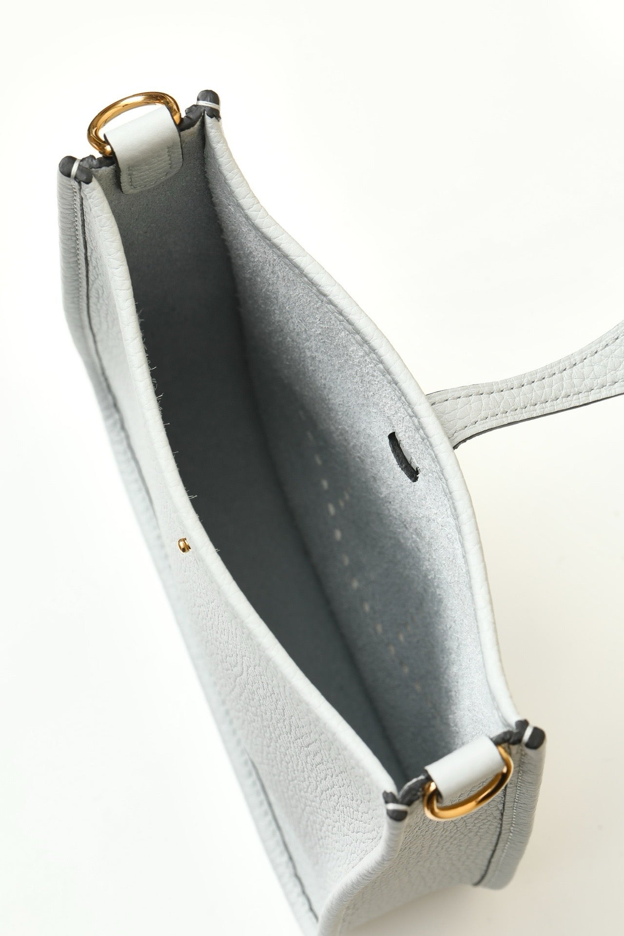 YF16 08 Holy Grail Blue ,Clemence bull leather crossbody bag , GHW #4418