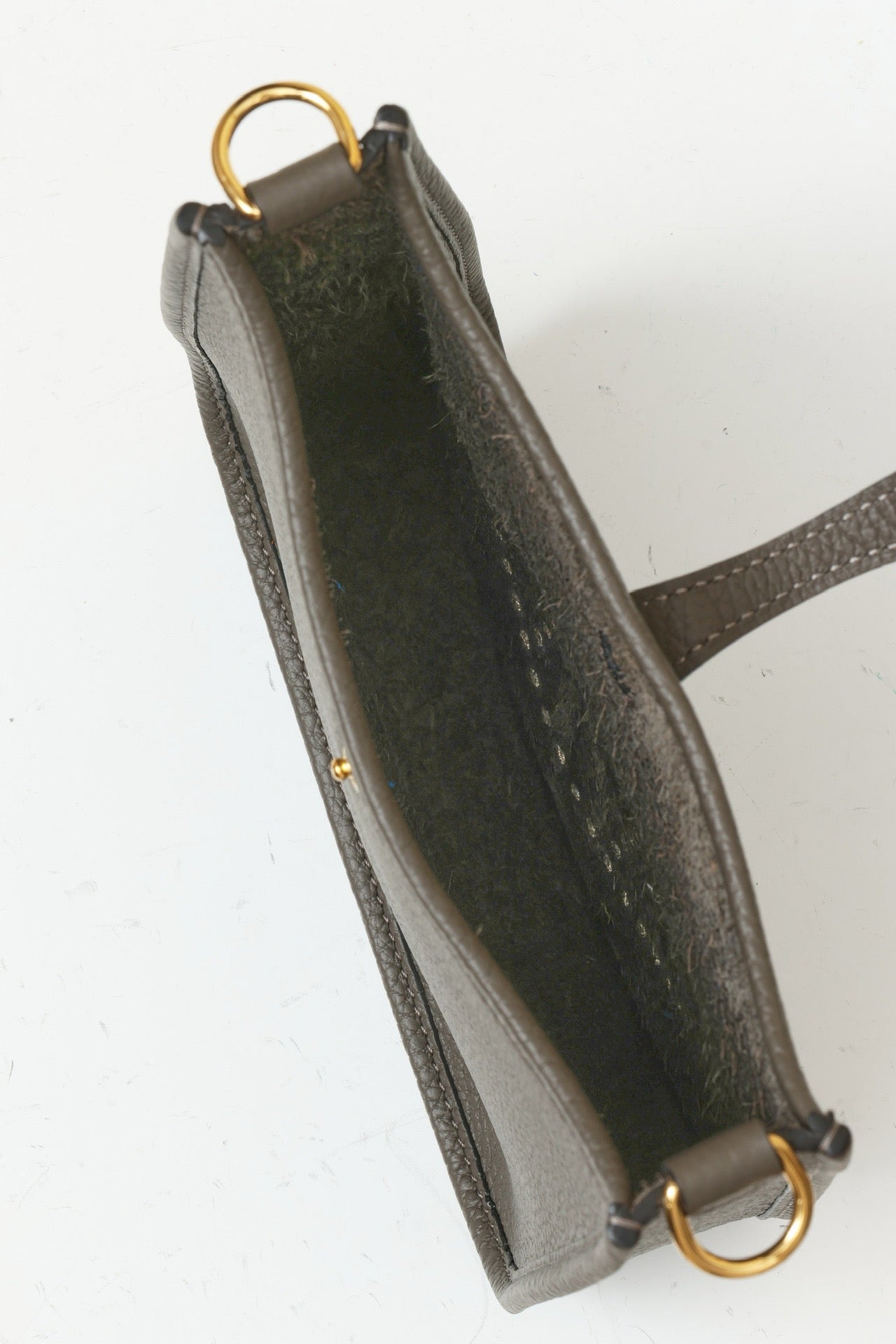 YF16 8F Tin GreyClemence bull leather crossbody bag , GHW #4448