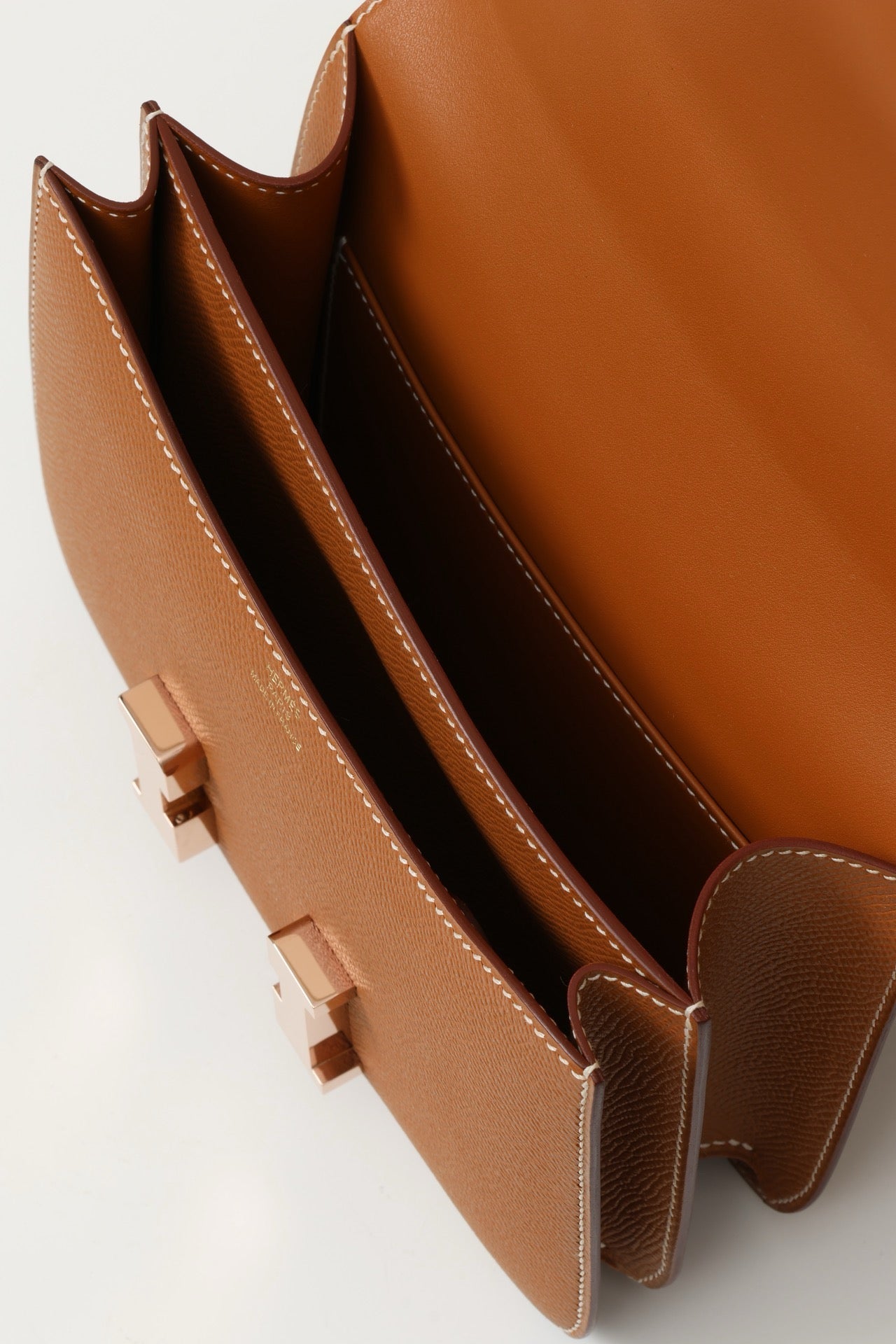 CJ19 19 cm , CK37 Gold Brown Epsom leather Rose Gold Hardware#4341