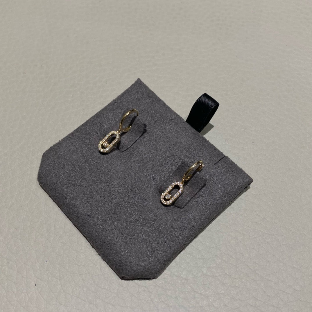 ميسيكا اقراط ذهب عيار 18 , 1.8 جرام , الماس vvs