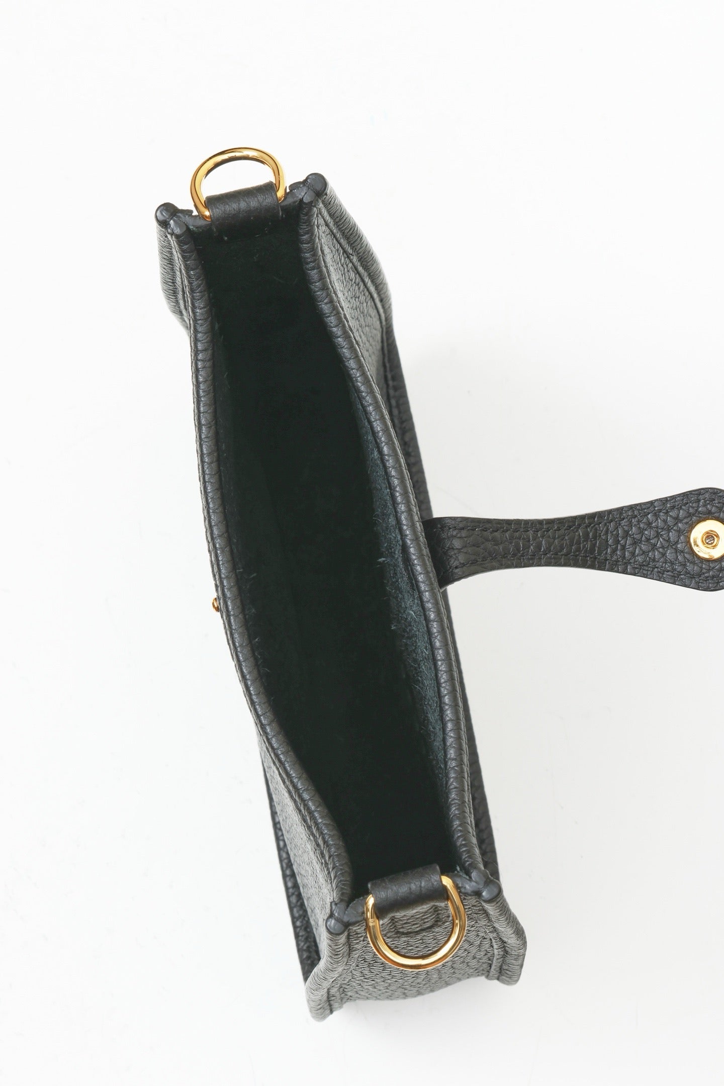 YF16 CK89 Black , Clemence bull leather crossbody bag , GHW #4398