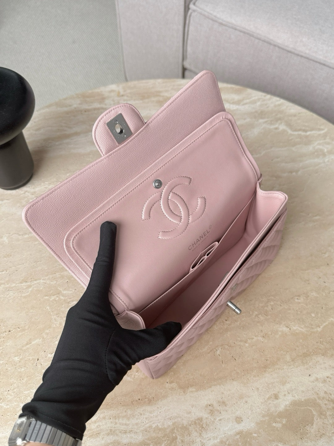 Cf25 Silver Hardware , Caviar # 4203