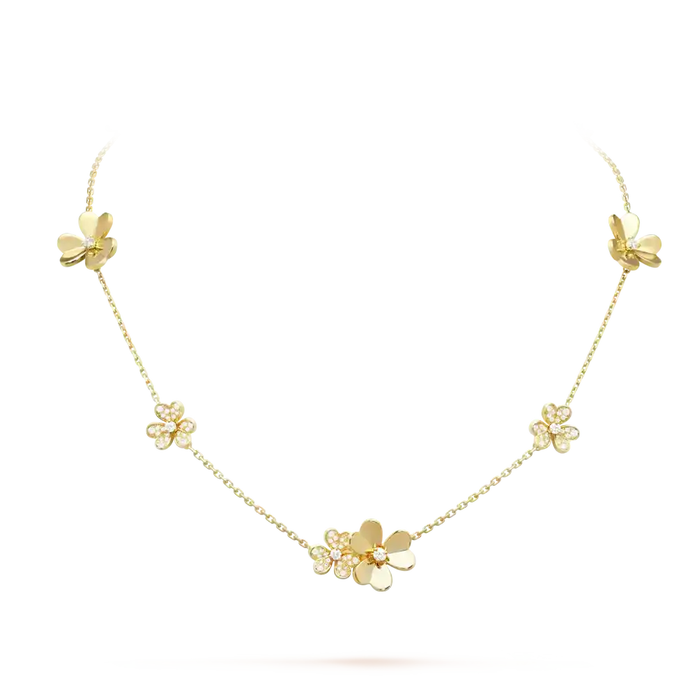 Frivol Necklace, 9 Flowers