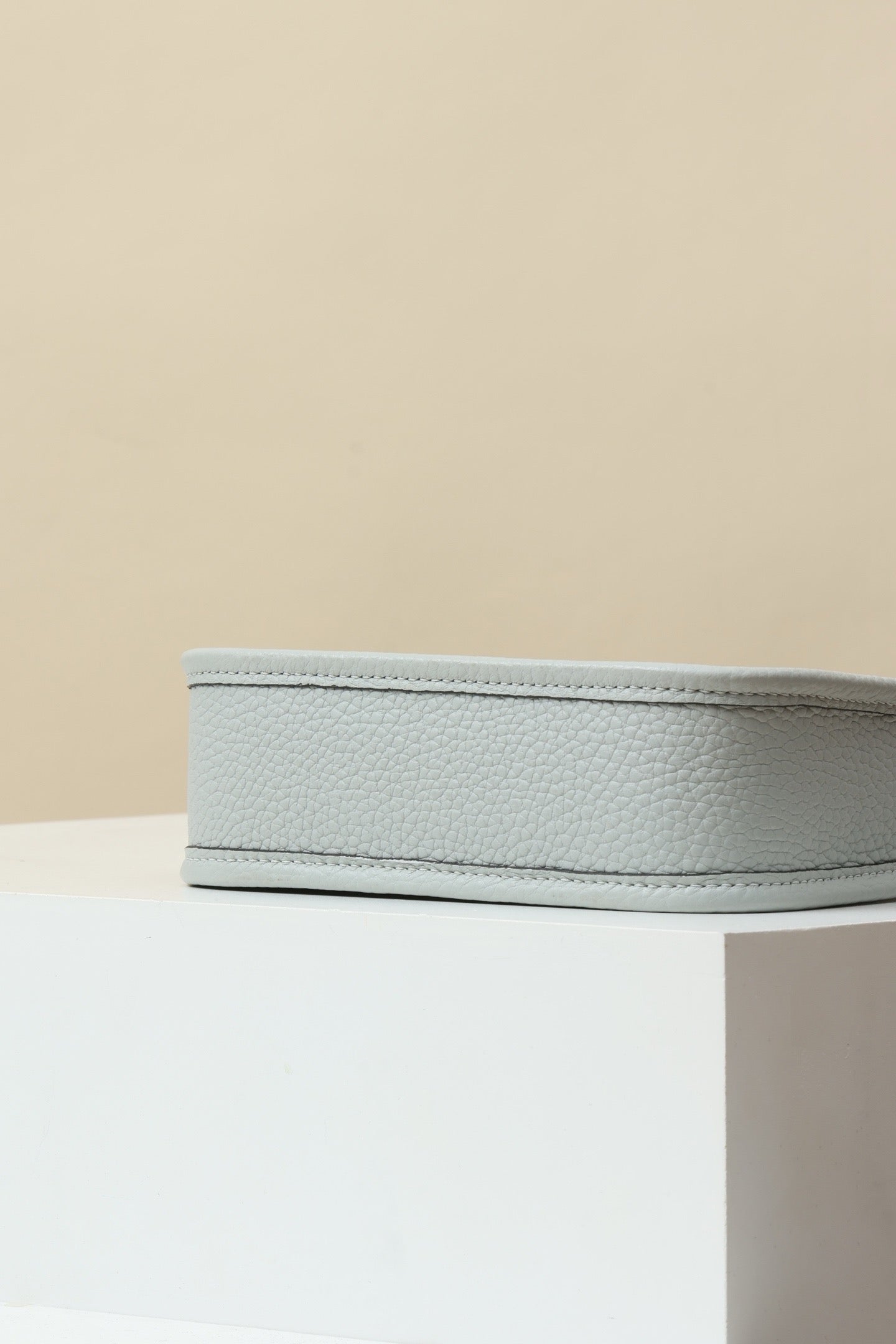 YF16 08 Holy Grail Blue ,Clemence bull leather crossbody bag , PHW #4411