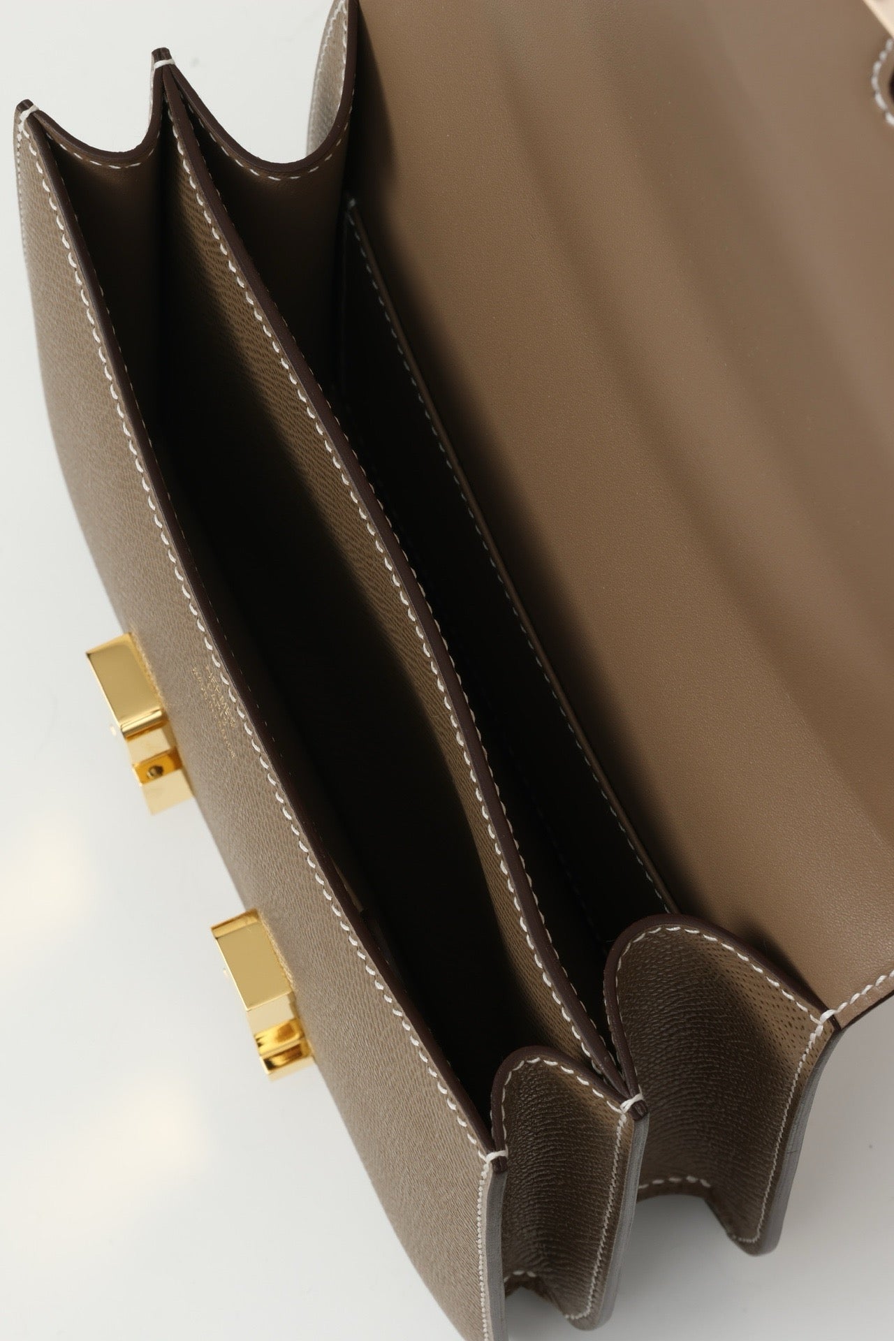 CJ19 19 cm , Elephant Grey Epsom leather GHW #4315