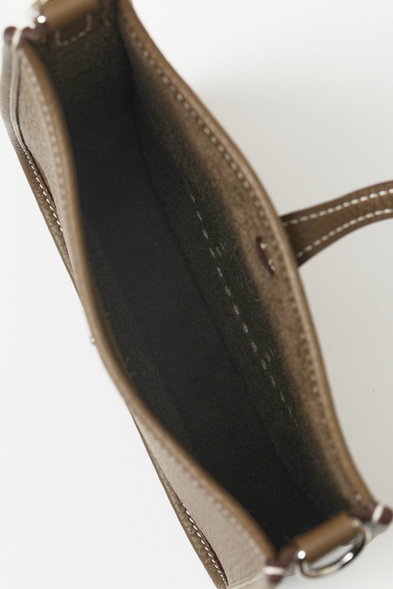 YF16 CK18 Elephant Grey , Clemence bull leather crossbody bag , PHW #4399