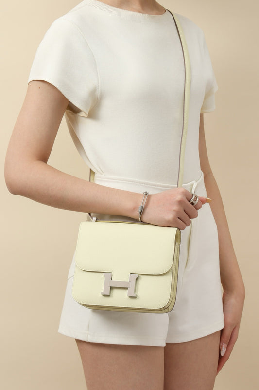 CJ19 19 cm , Milton Yellow Epsom leather PHW #4336