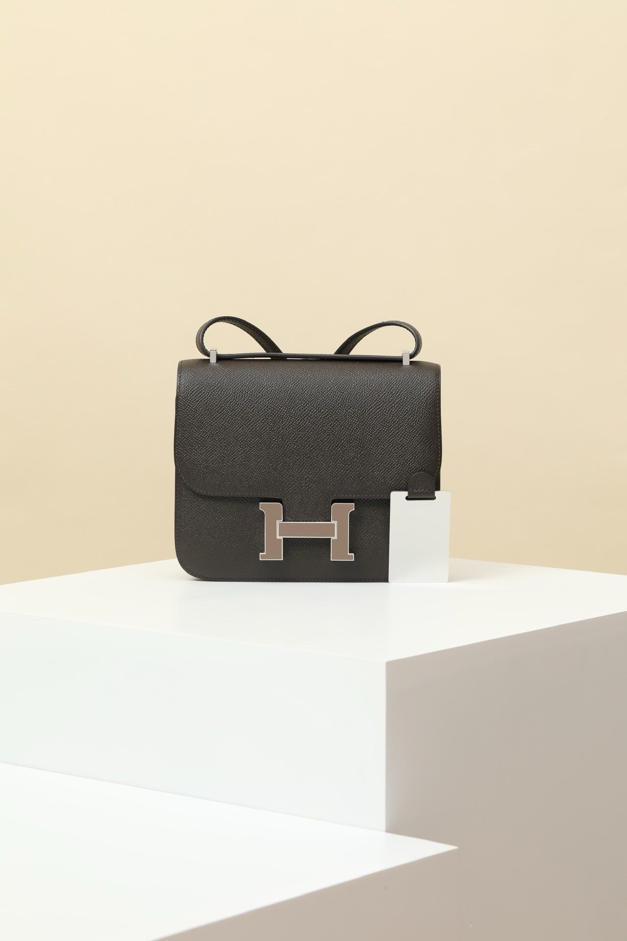 CJ19 19 cm , 4C Bark Brown Epsom leather Enamel Buckle #4338