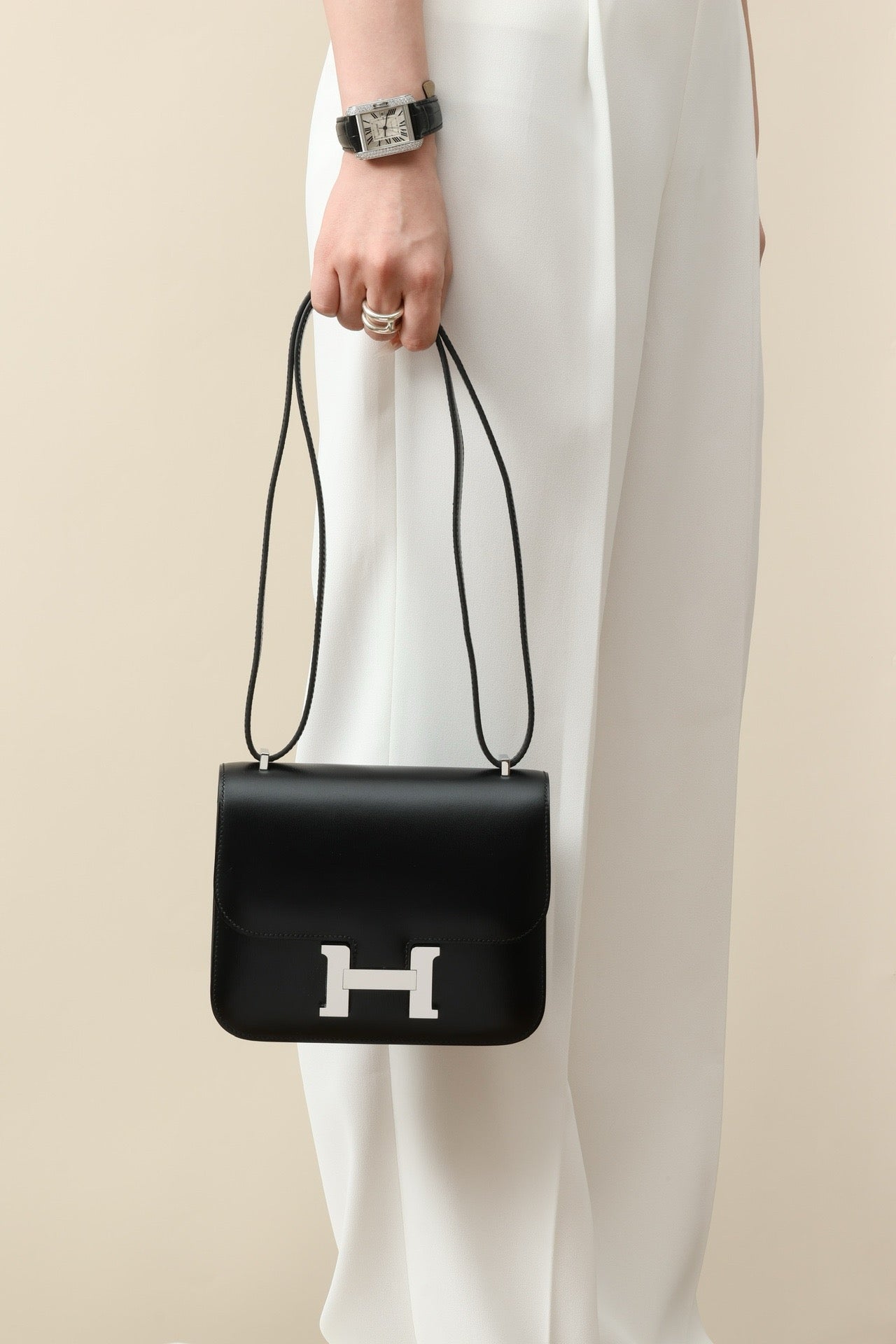 CJ19 19 cm , Box leather PHW #4287