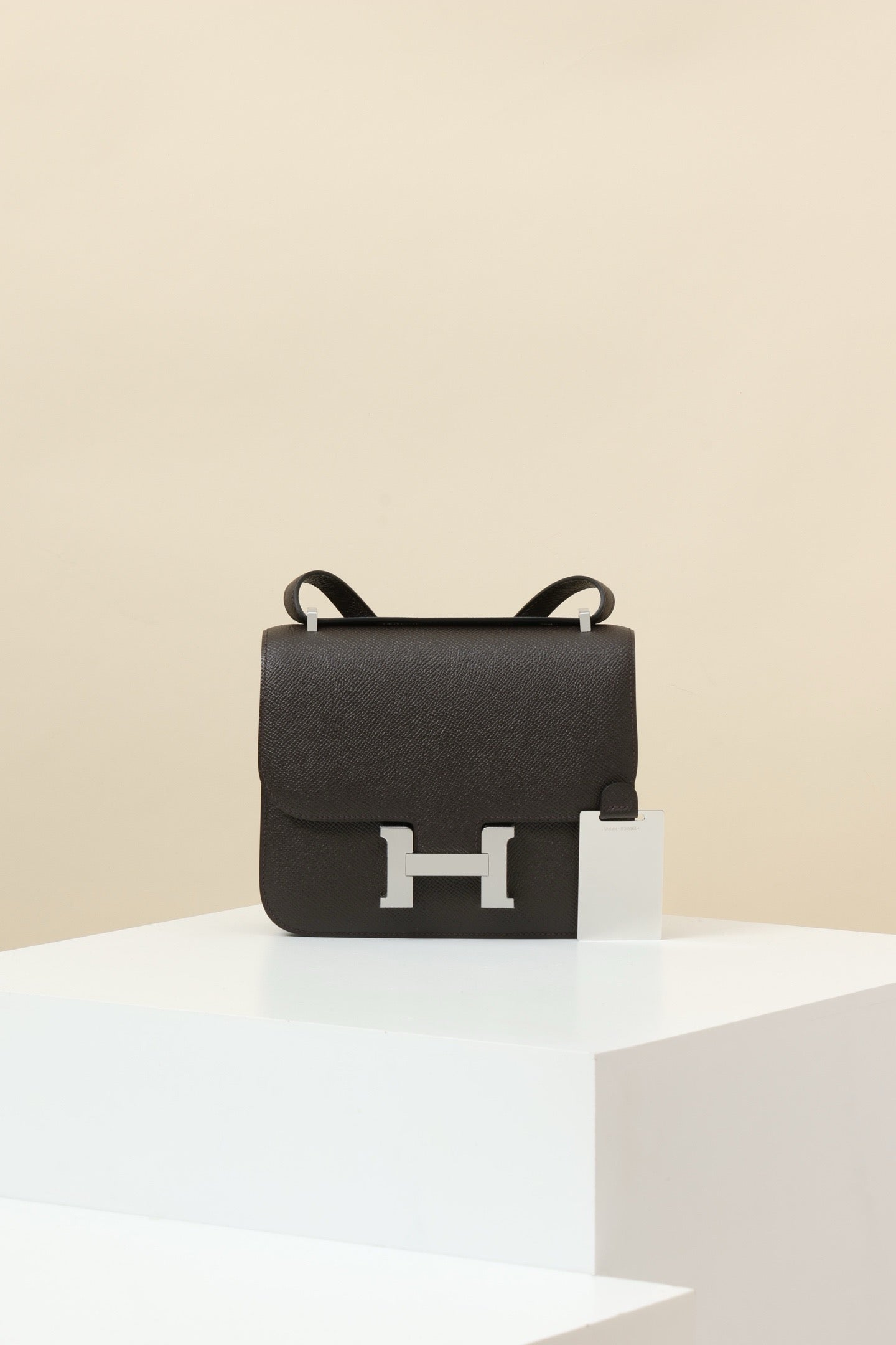 CJ19 19 cm ,  Bark Brown Epsom leather PHW #4310