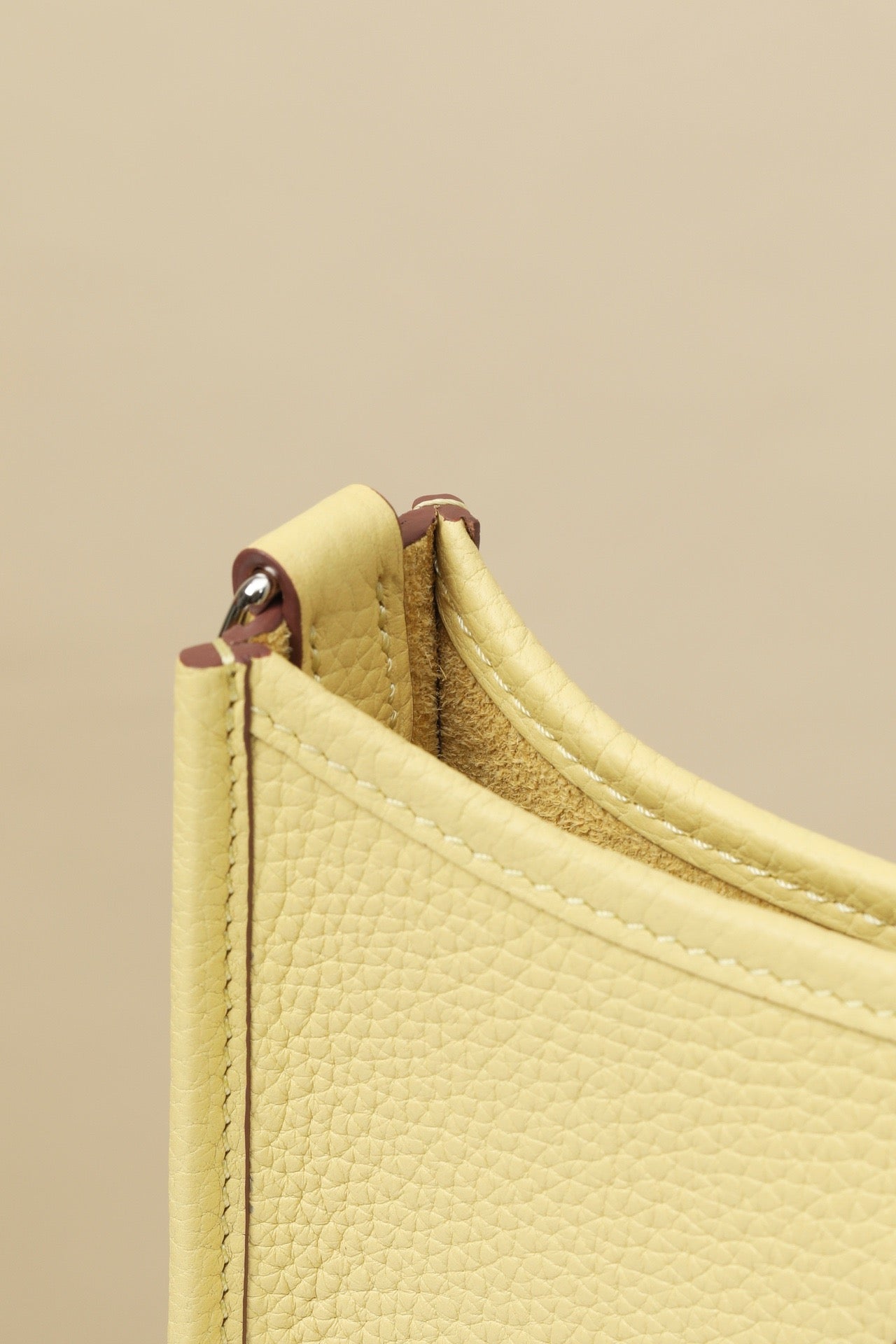 YF16 1Z Chick Yellow , Clemence bull leather crossbody bag  , PHW #4401