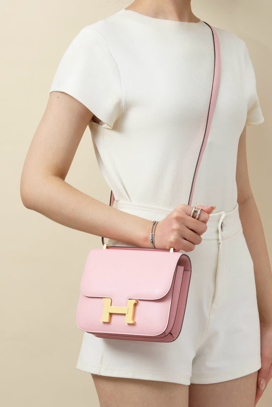 CJ19 19 cm ,  3Q Sakura Pink Goatskin PHW #4344