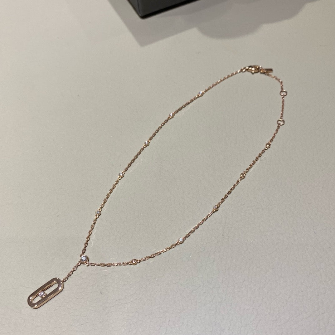 سلسال ميسيكا ذهب عيار 18 , الوزن 3.6 جرام الماس vvs