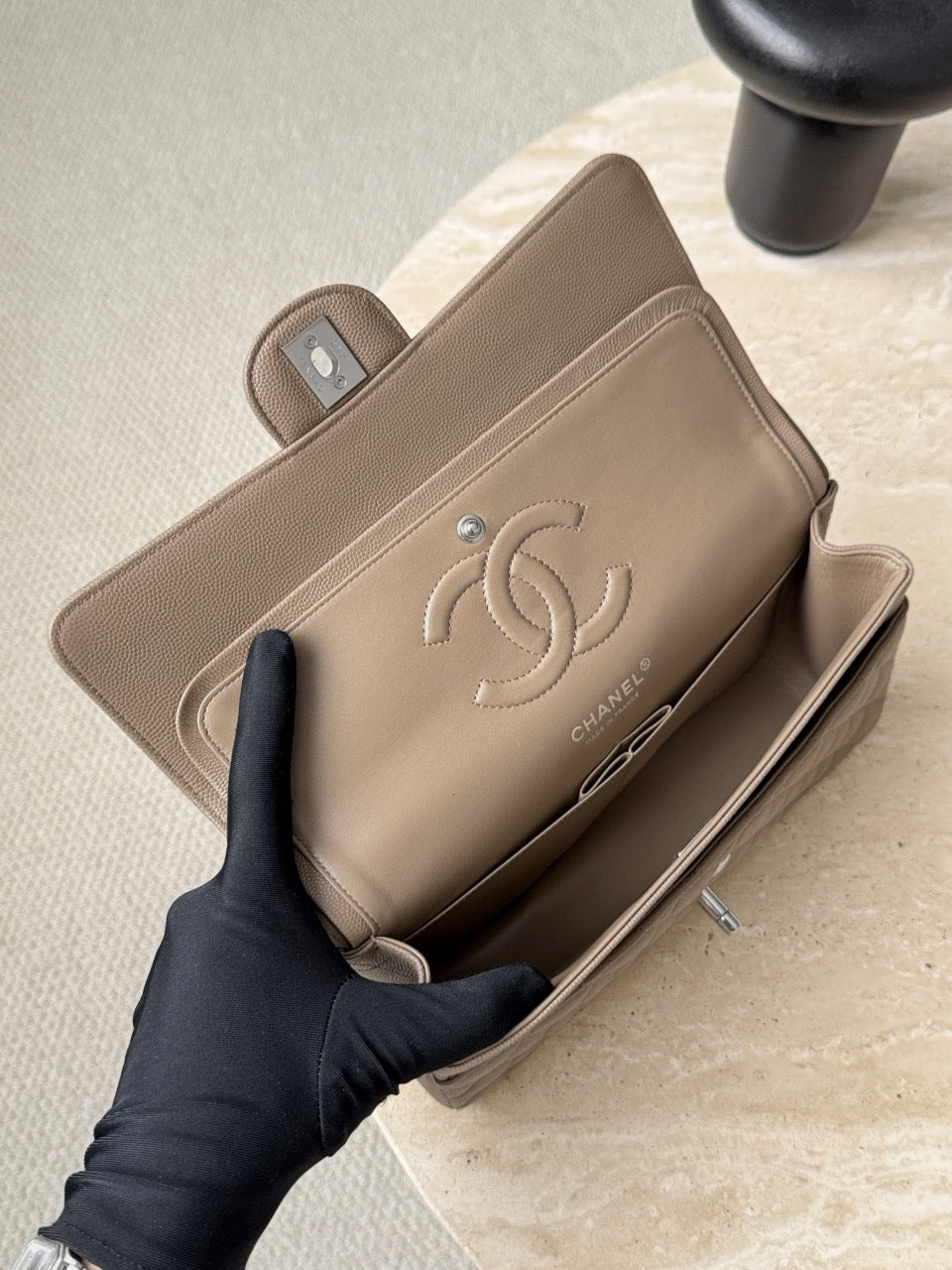 Cf25 Silver Hardware , Caviar # 4197