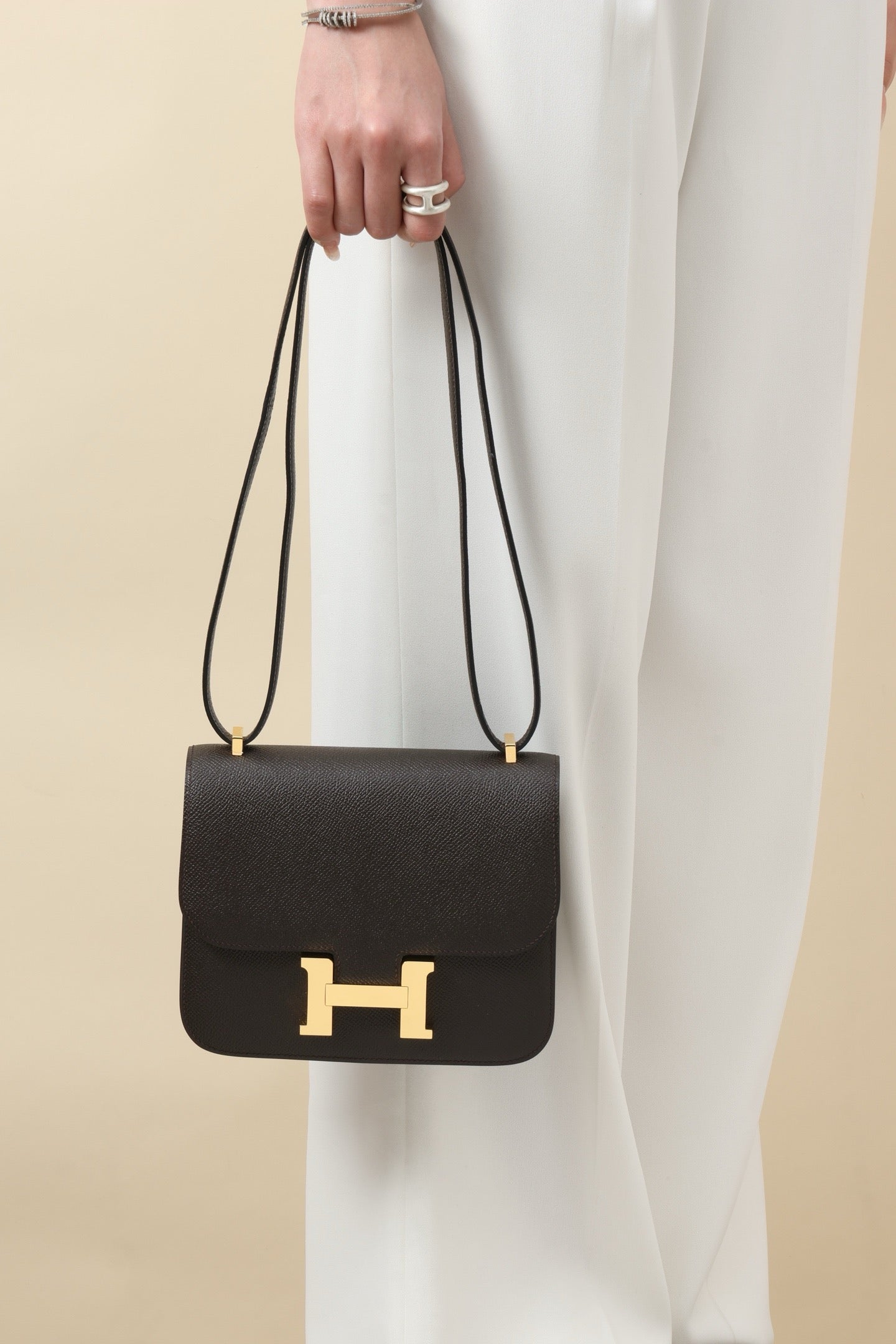 CJ19 19 cm ,  Bark Brown Epsom leather GHW #4311