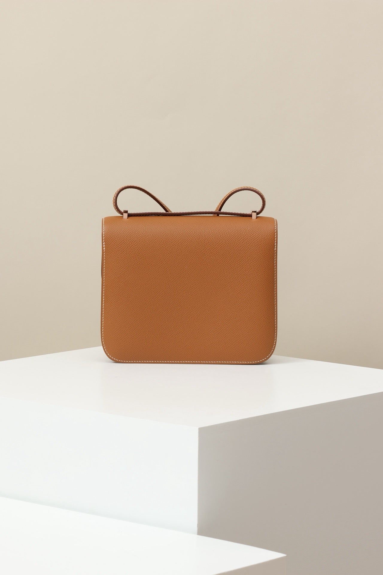 CJ19 19 cm ,  CK37 Gold Brown Epsom leather Rose Gold Hardware#4341