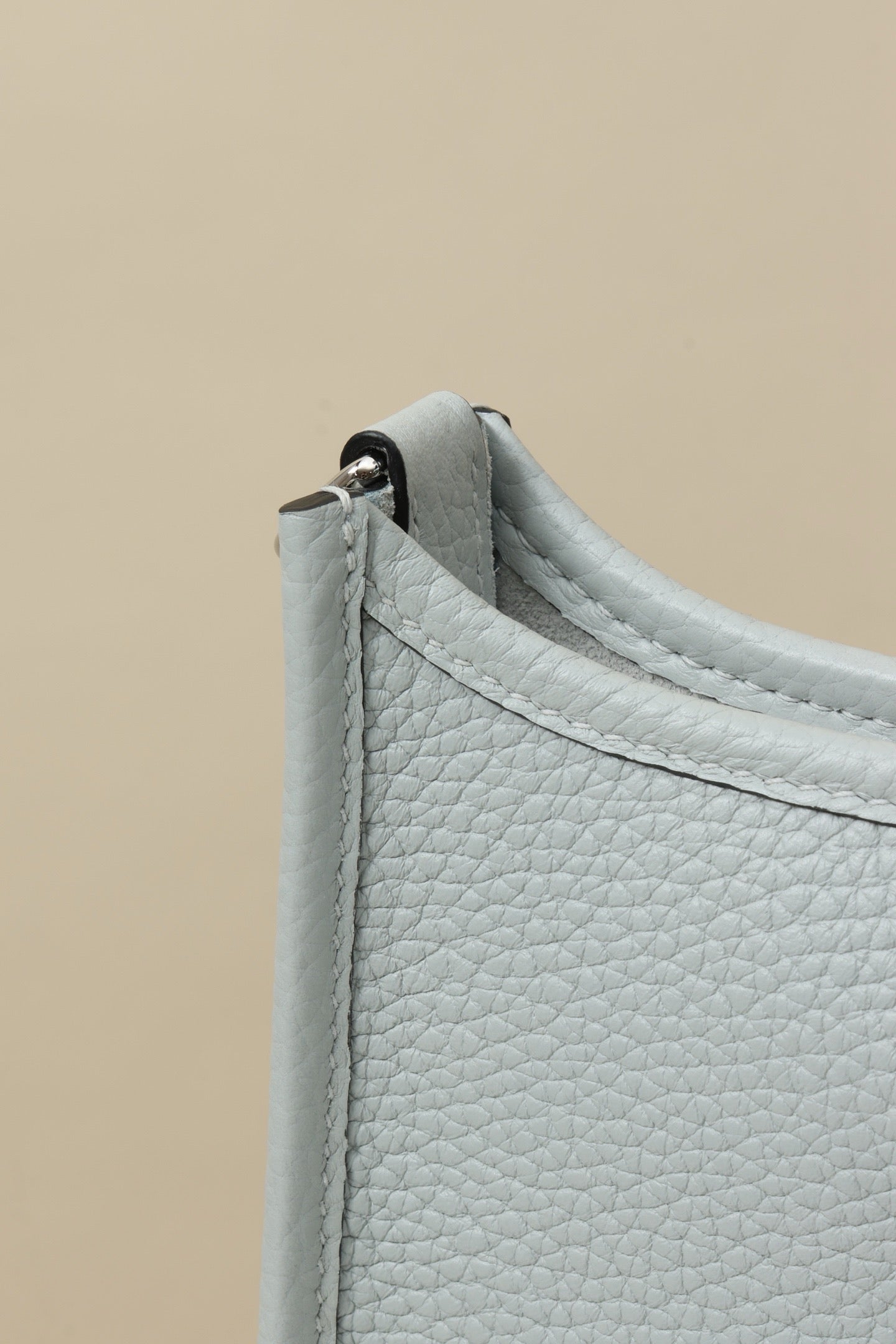 YF16 08 Holy Grail Blue ,Clemence bull leather crossbody bag  , PHW #4411