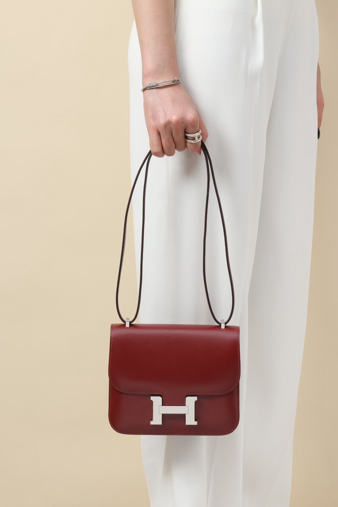 CJ19 19 cm ,  Red Box leather PHW #4291