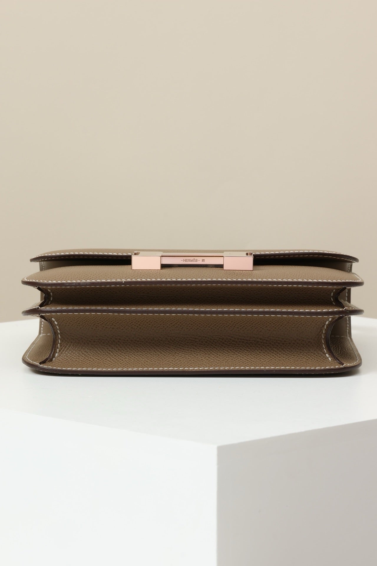 CJ19 19 cm , Elephant Grey Epsom leather Rose Gold Hardware#4317