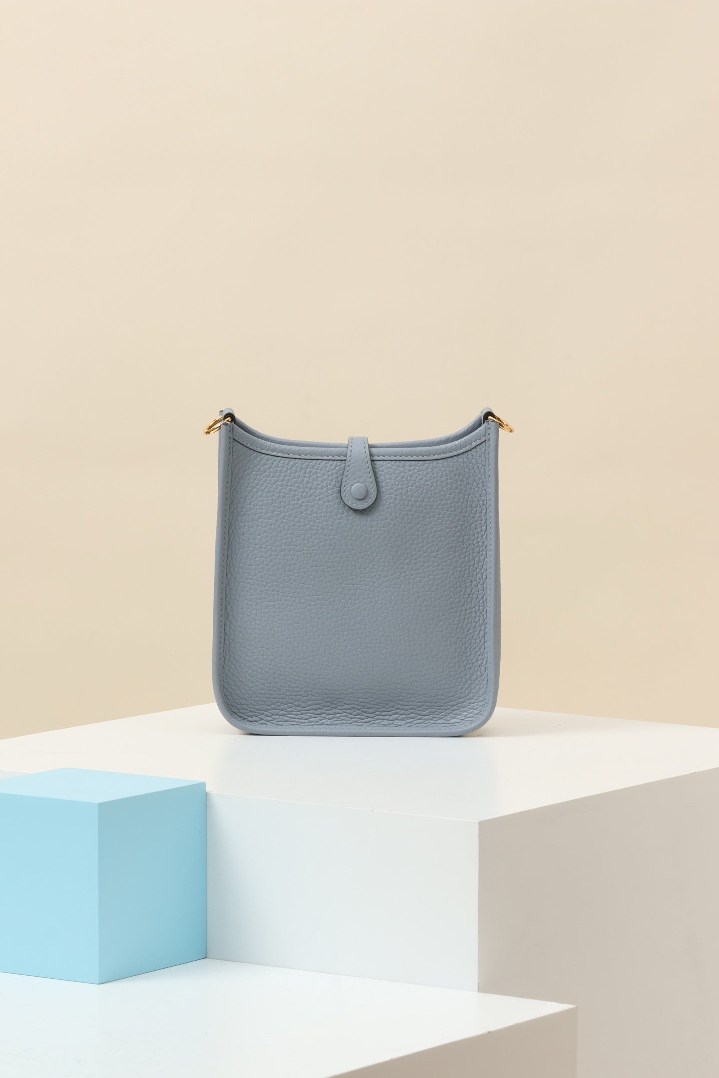 YF16 J7 Aegean Blue, Clemence bull leather crossbody bag  , GHW #4407