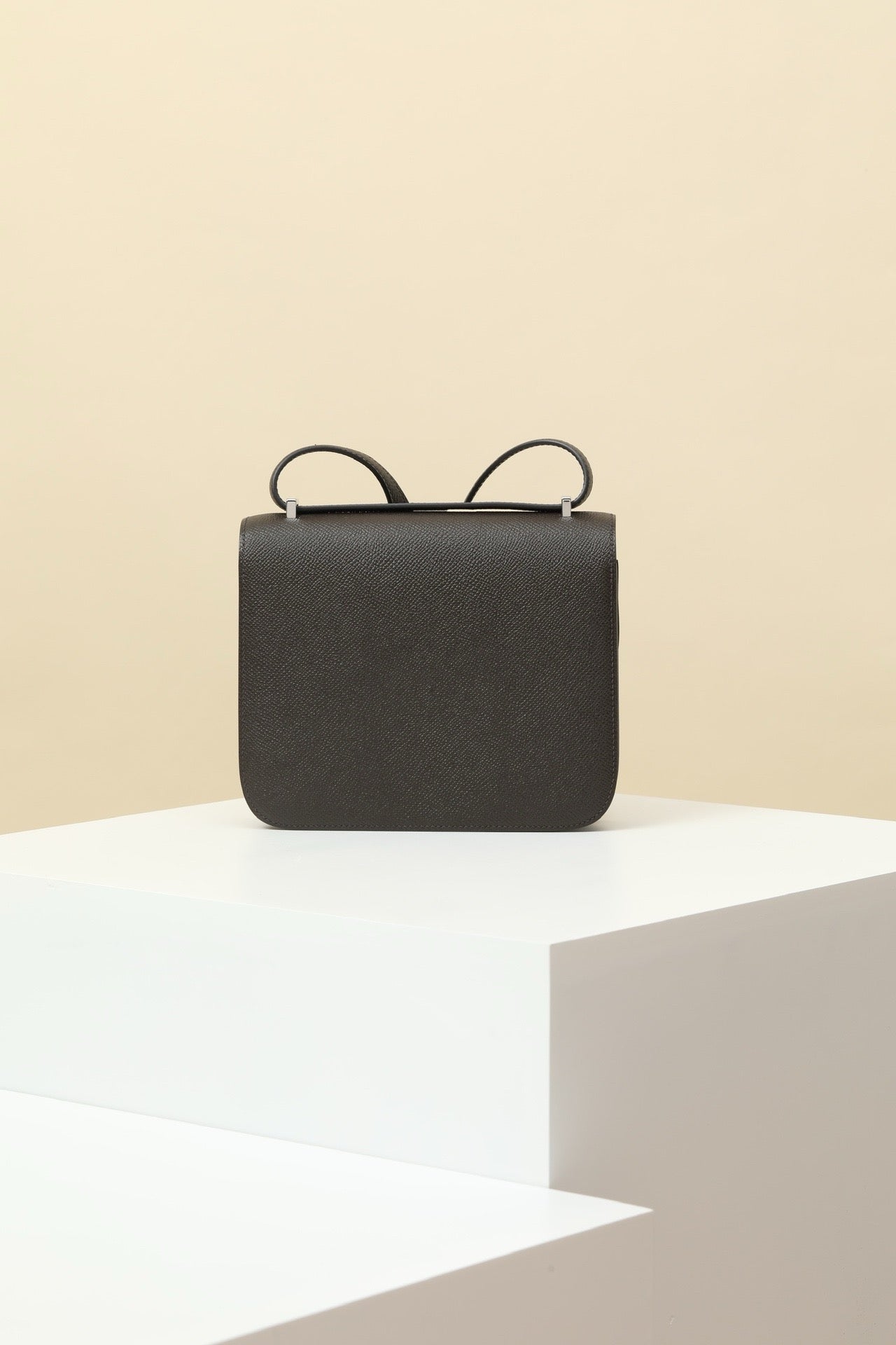 CJ19 19 cm , 4C Bark Brown Epsom leather Enamel Buckle #4338