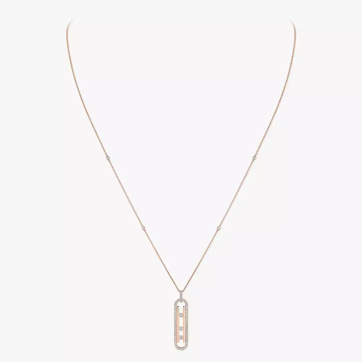 سلسال ميسيكا ذهب عيار 18 , الوزن 11.8 جرام الماس vvs1