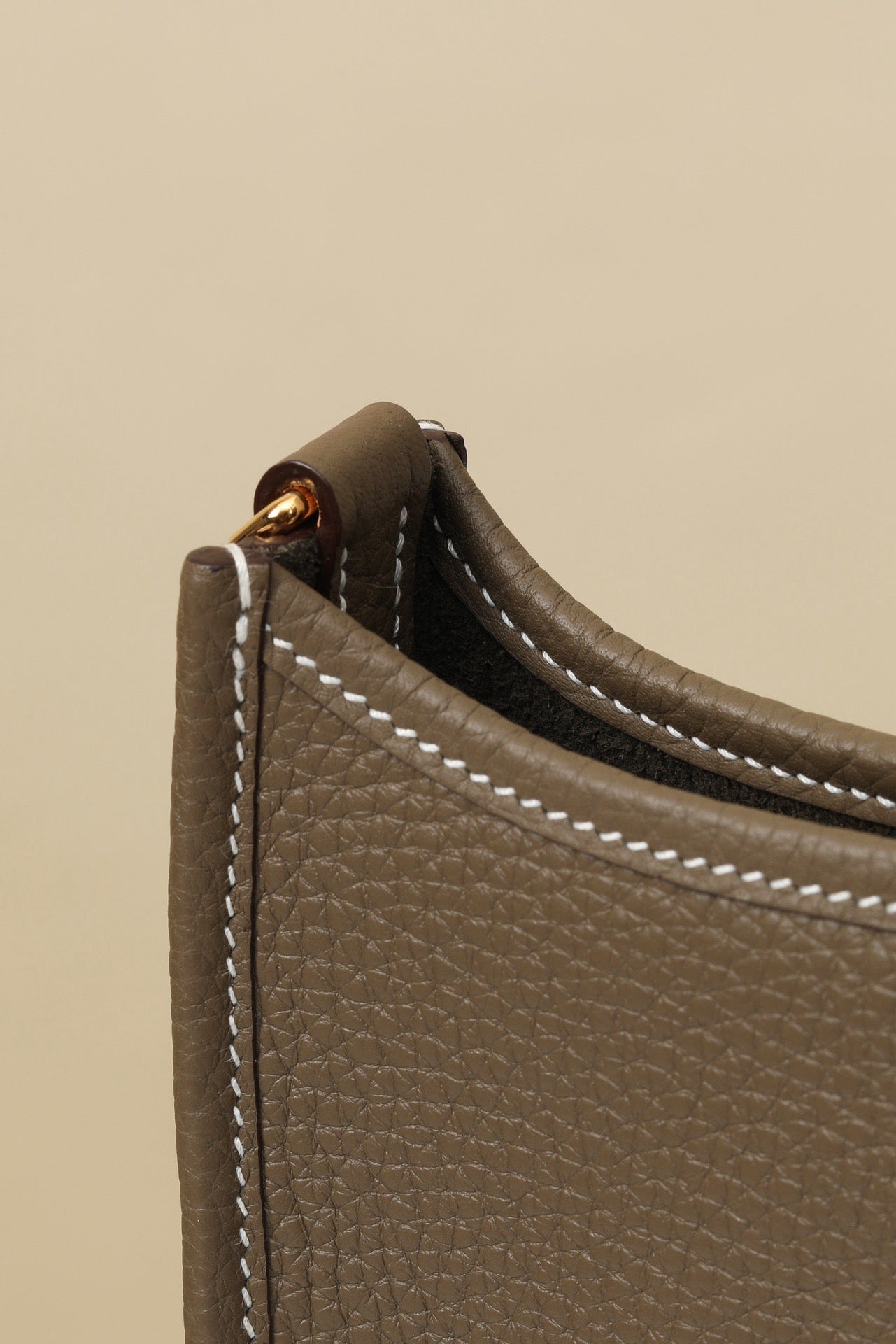 YF16 CK18 Elephant Grey , Clemence bull leather crossbody bag  , GHW #4398