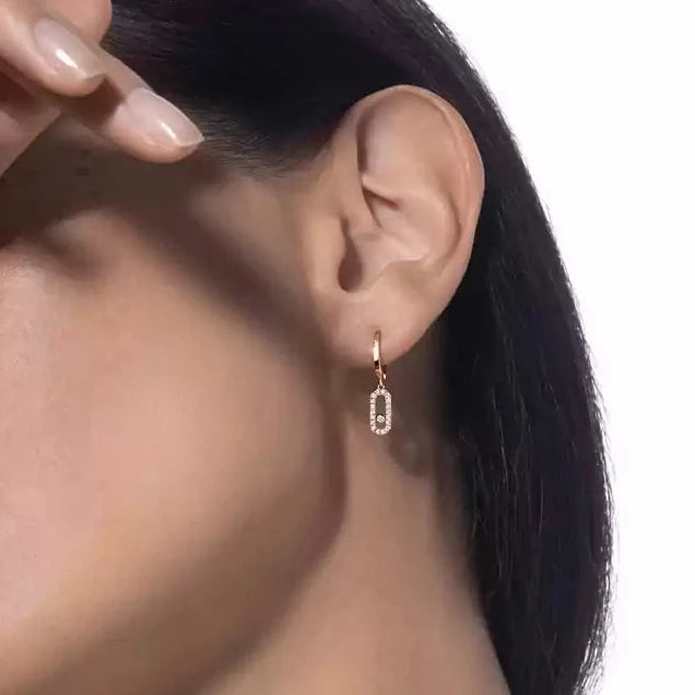 ميسيكا اقراط ذهب عيار 18 , 1.8  جرام , الماس vvs