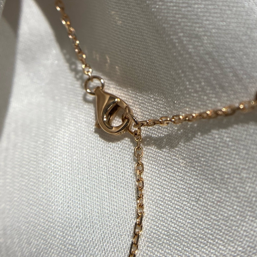 سلسال ميسيكا ذهب عيار 18 , الوزن 3.7 جرام الماس vvs1