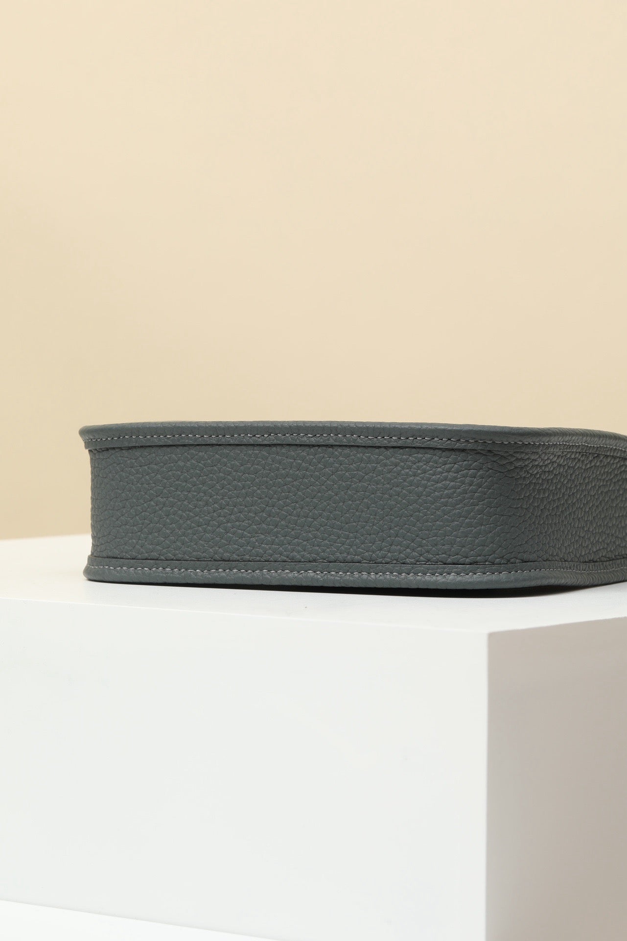 YF16 H0 Smog Grey ,Clemence bull leather crossbody bag  , PHW #4423