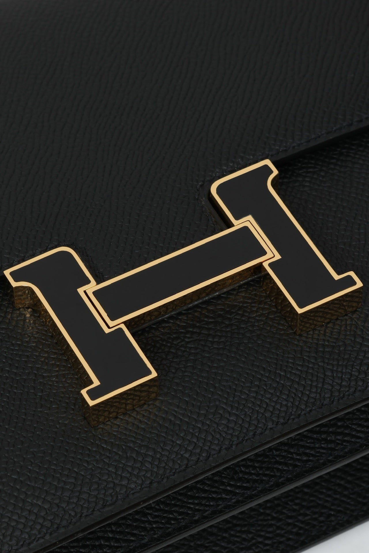 CJ19 19 cm ,  CK89 Black  Epsom leather Enamel Buckle #4337