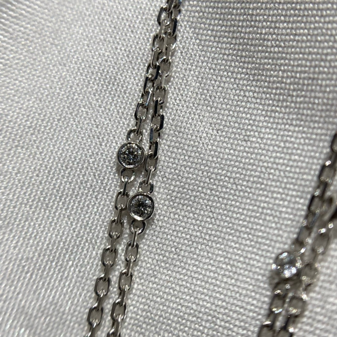 سلسال ميسيكا ذهب عيار 18 , الوزن 4.6 جرام الماس vvs