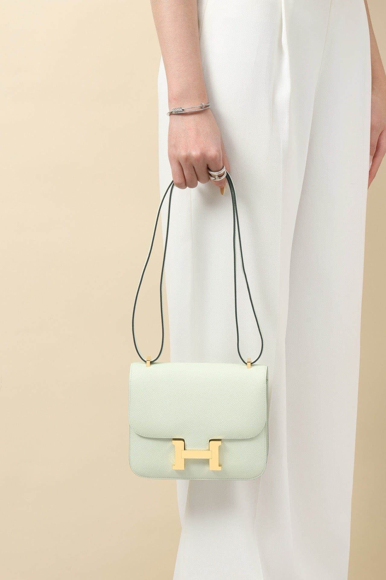 CJ19 19 cm , Bubble Green Epsom leather GHW #4325