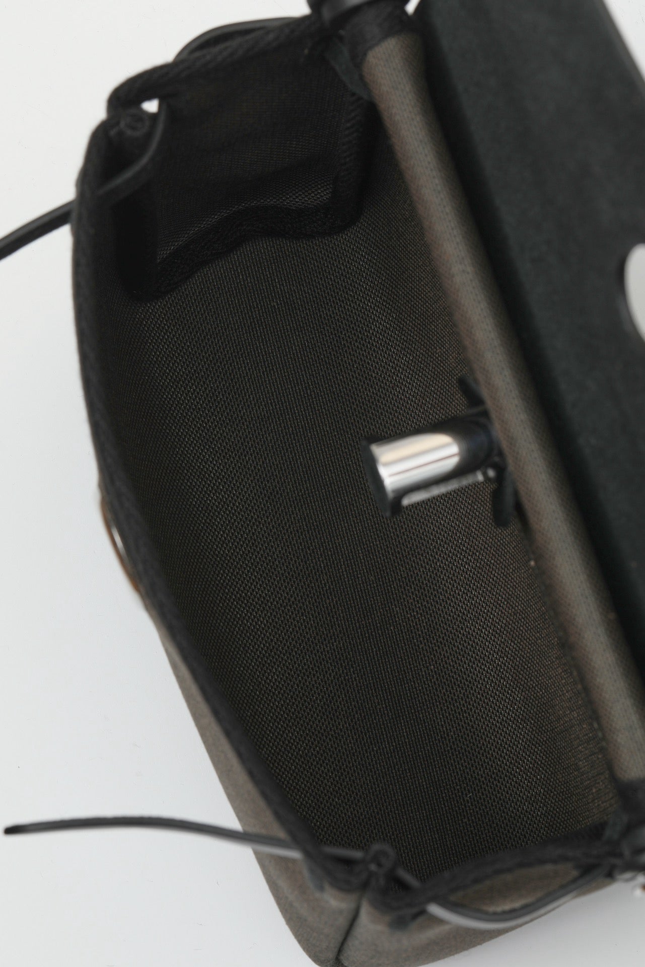 HB20 CK89 Black / Bronze Green  H Viking Canvas and Hunter Leather Shoulder Bag PHW #4635