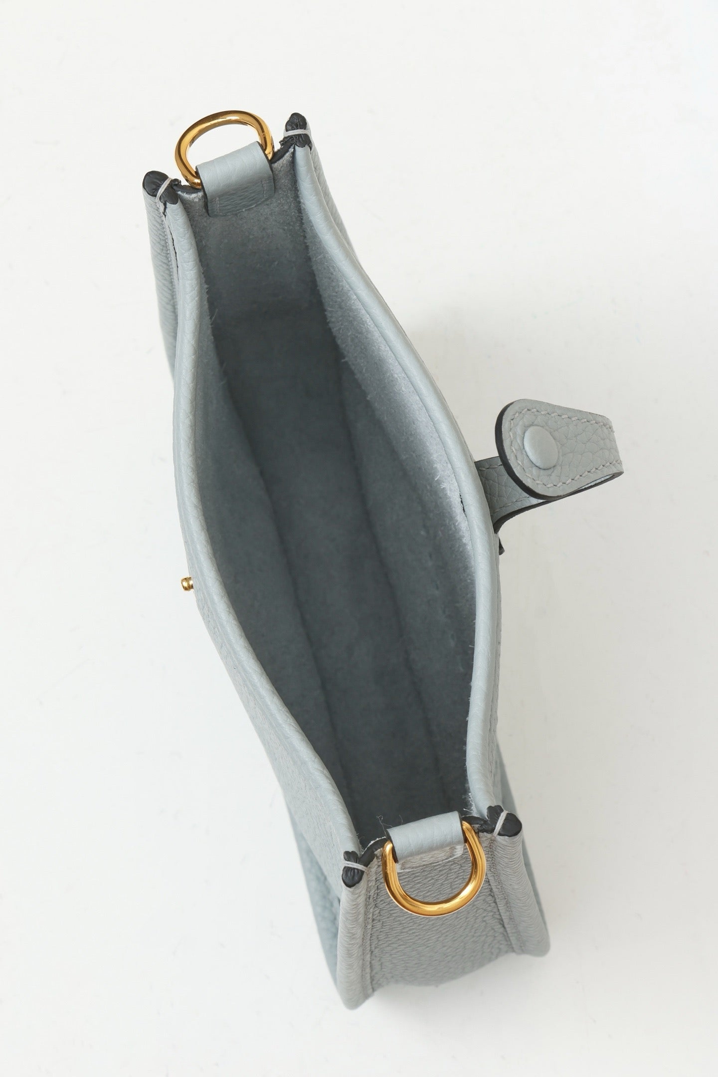 YF16 8U Glacier Blue , Clemence bull leather crossbody bag  , PHW #4396