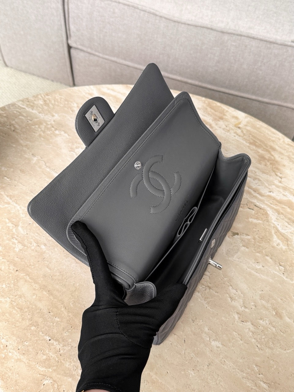 Cf25 Silver Hardware , Caviar # 4205