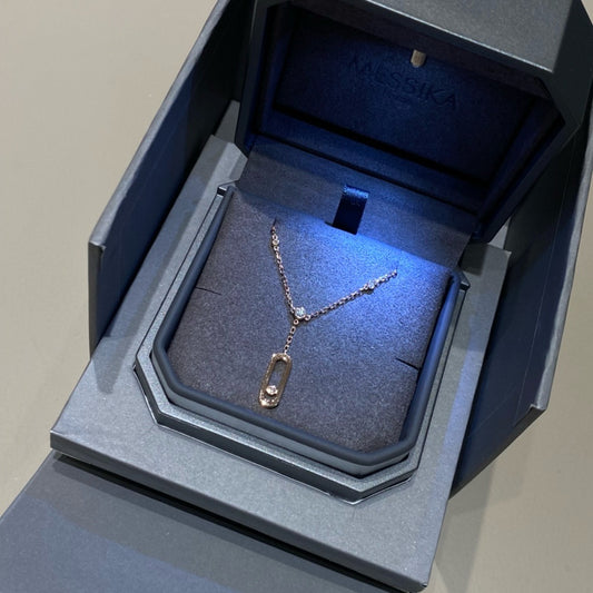 سلسال ميسيكا ذهب عيار 18 , الوزن 3.6 جرام الماس vvs