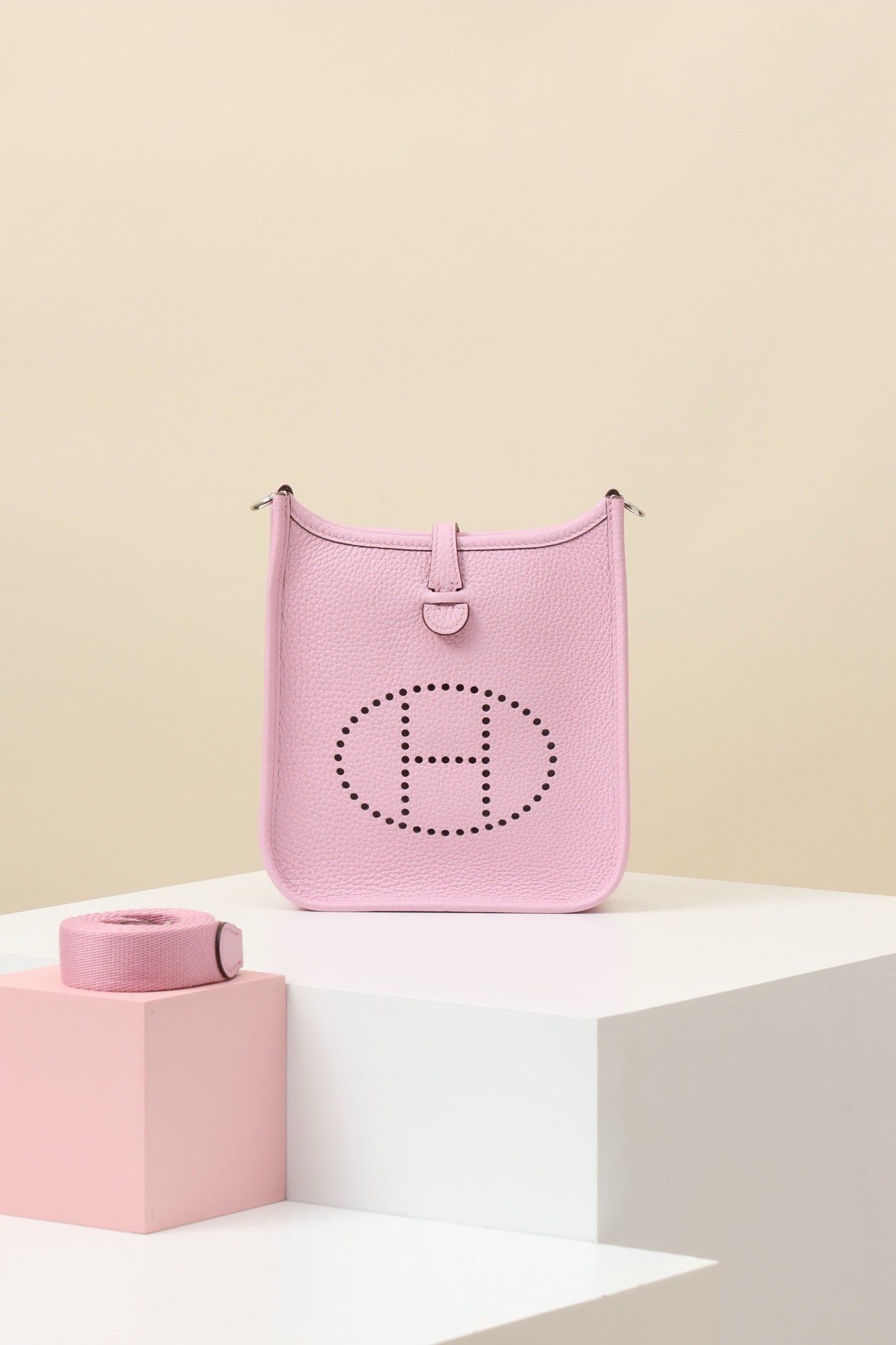 YF16 X9 Mallow Purple ,Clemence bull leather crossbody bag  , PHW #4412