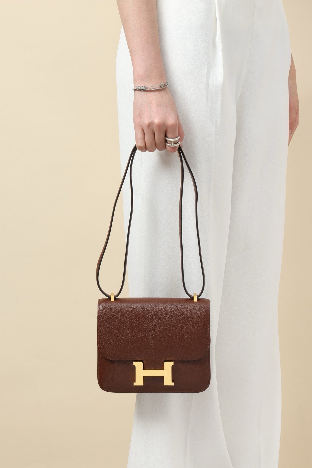 CJ19 19 cm ,  41 Havana / 46 Ebony Goatskin GHW #4346