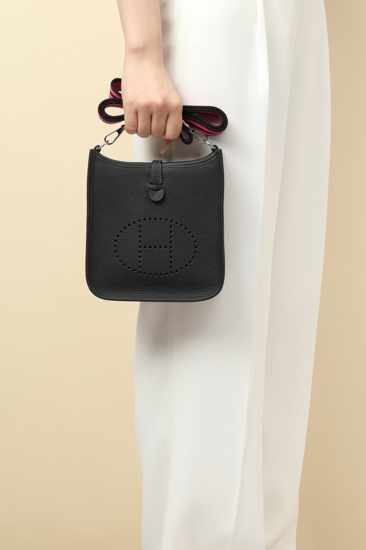 YF16 3Y Ice Blue ,Clemence bull leather crossbody bag  , PHW #4424