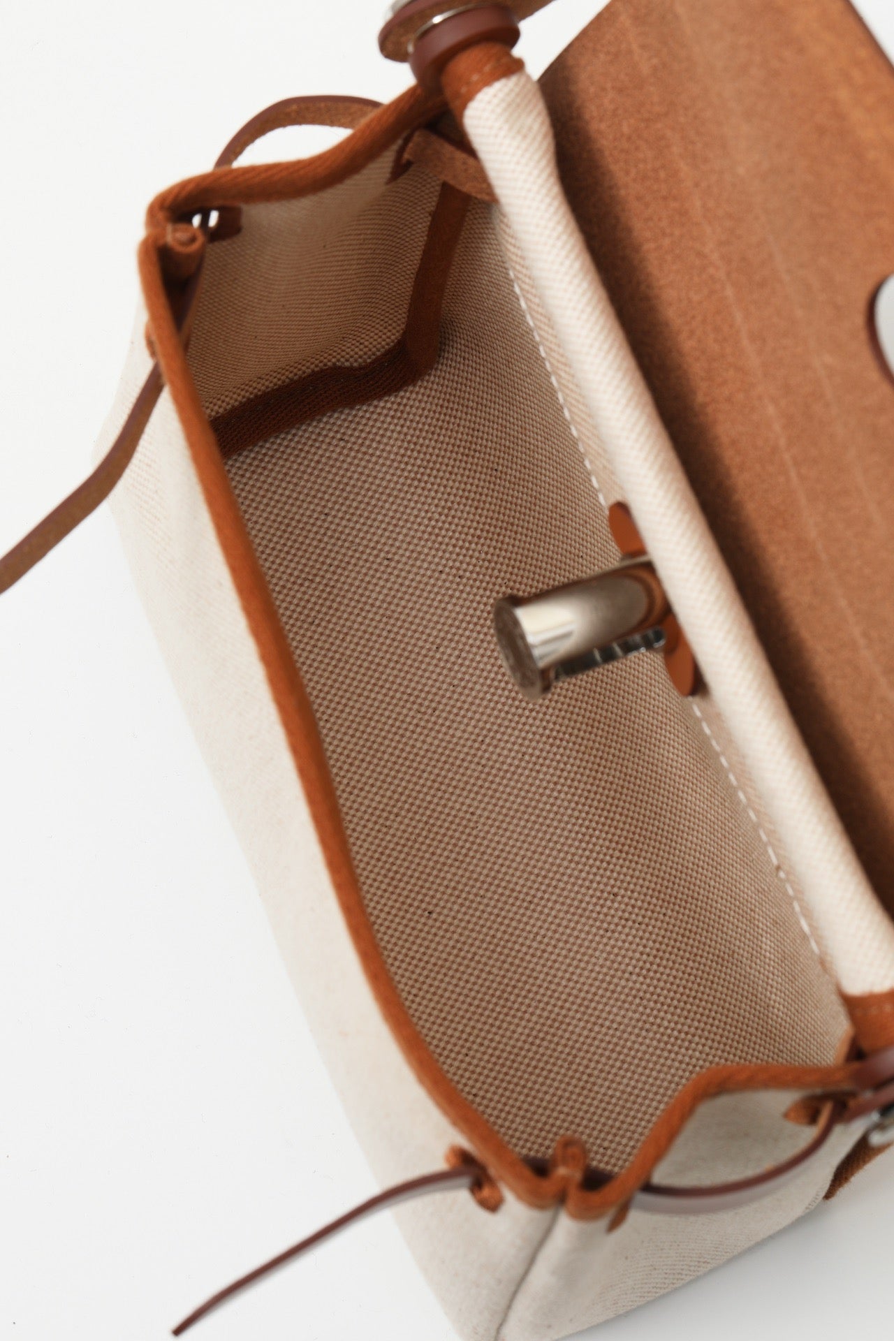 HB20 CK37 Gold H Viking Canvas and Hunter Leather Shoulder Bag PHW #4636