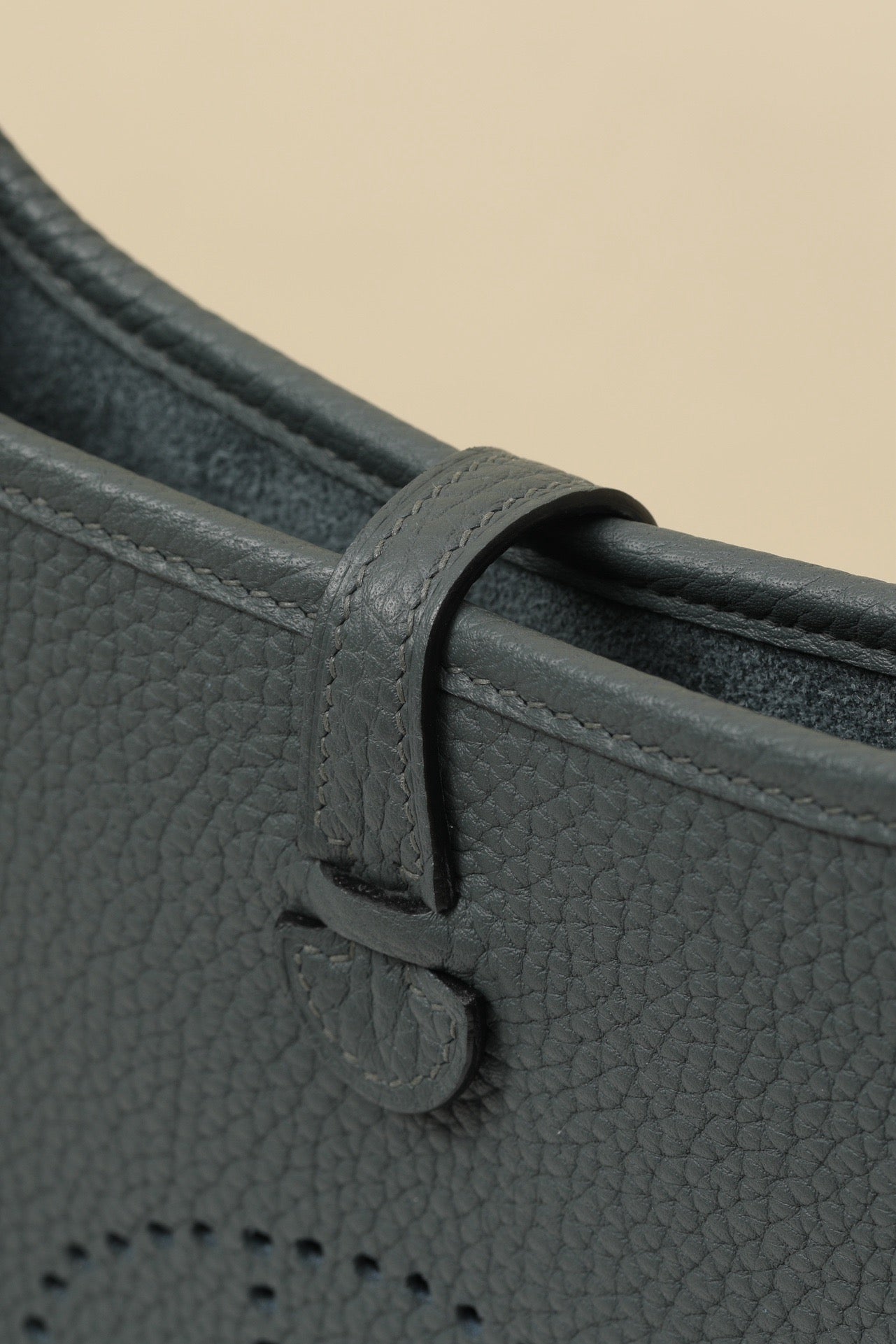 YF16 N7 Storm Blue ,Clemence bull leather crossbody bag  , PHW #4422