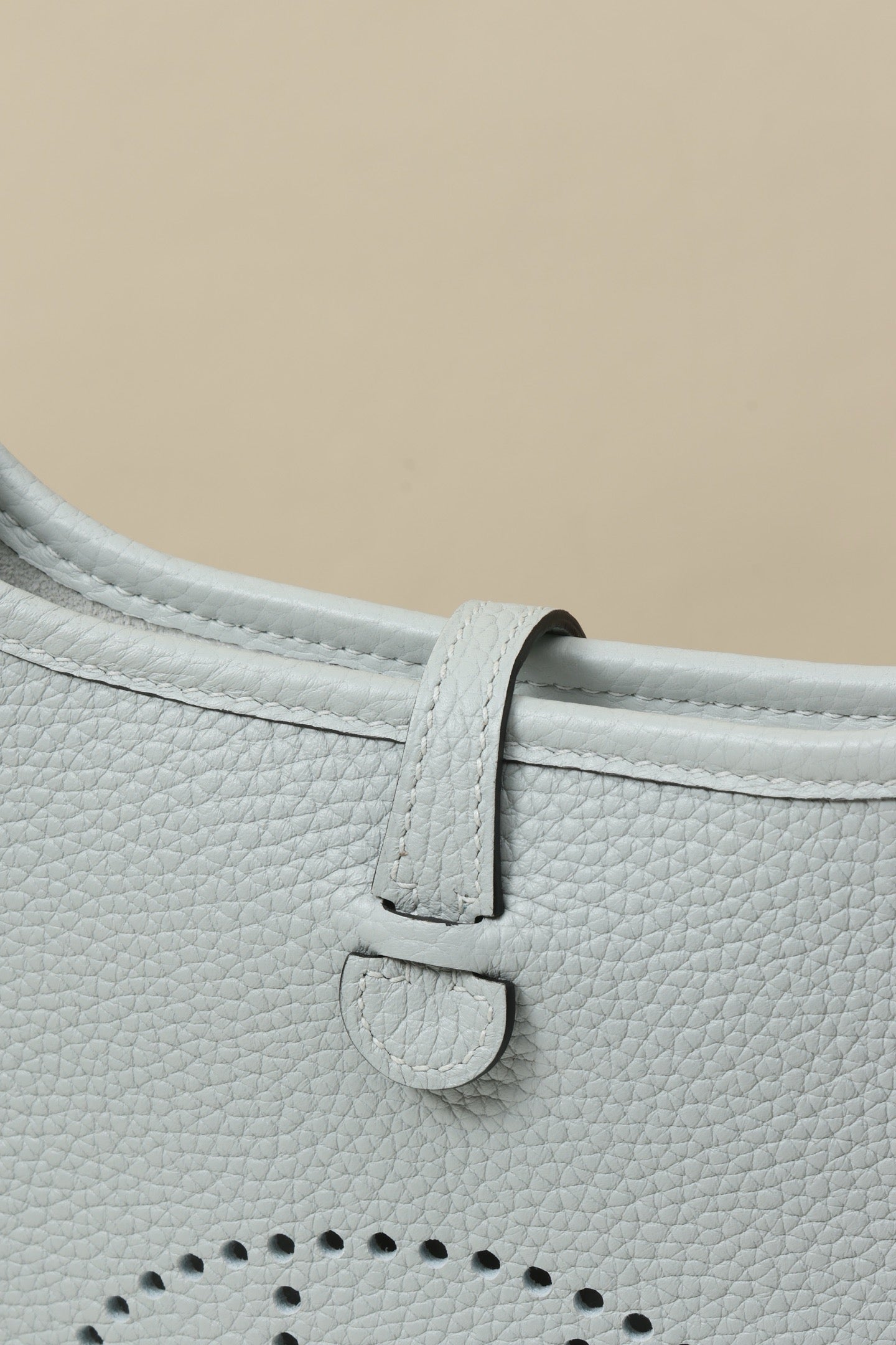 YF16 08 Holy Grail Blue ,Clemence bull leather crossbody bag  , PHW #4411