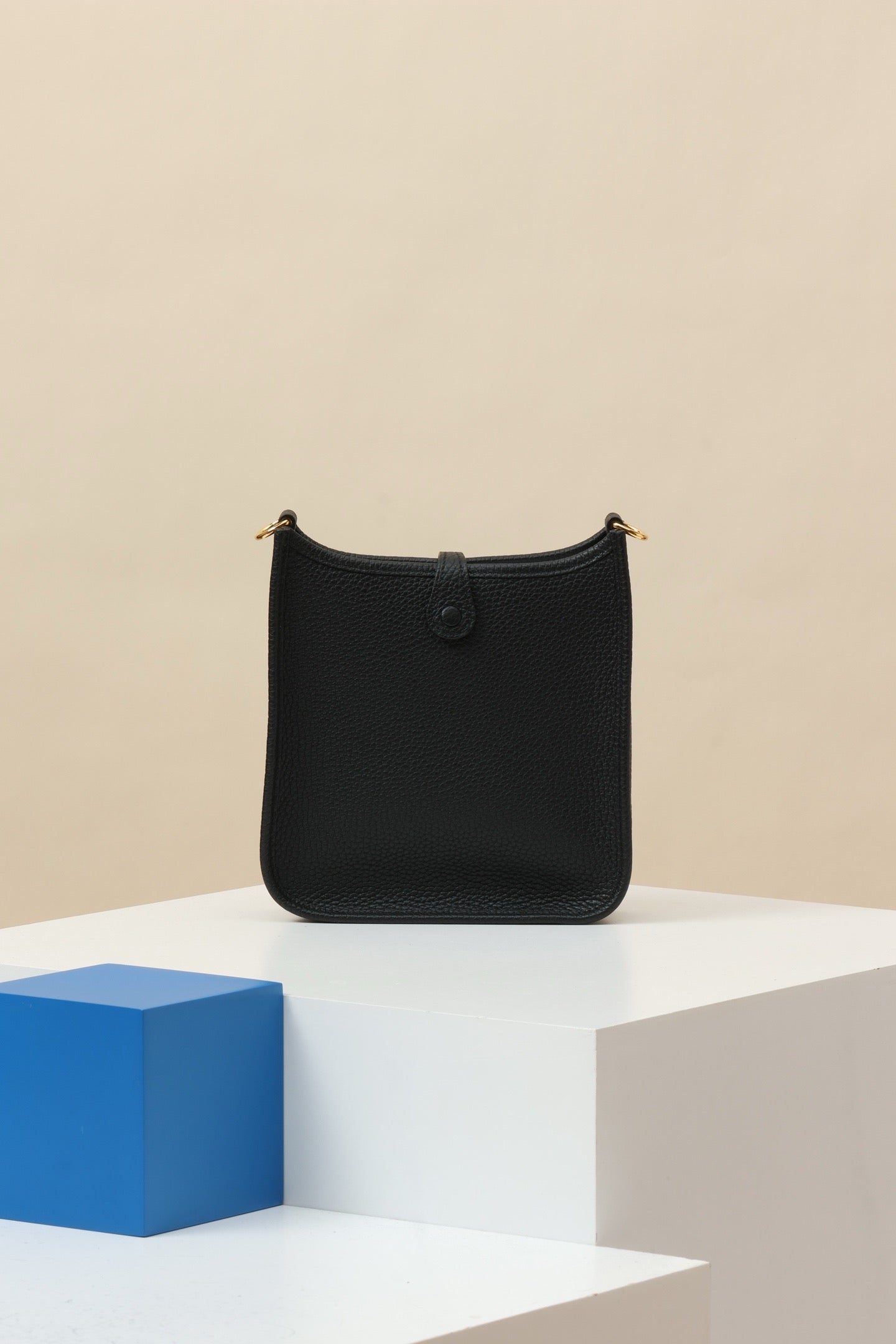 YF16 CK89 Black , Clemence bull leather crossbody bag  , GHW #4398