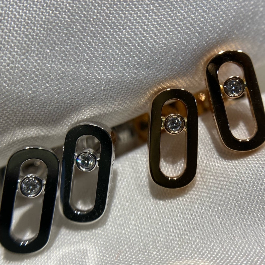 ميسيكا اقراط ذهب عيار 18 , 2.4  جرام , الماس vvs