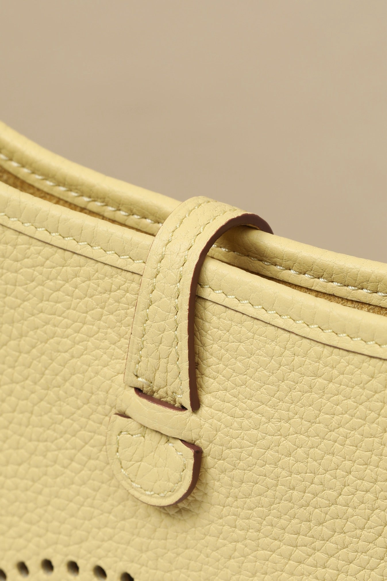 YF16 1Z Chick Yellow , Clemence bull leather crossbody bag  , GHW #4402