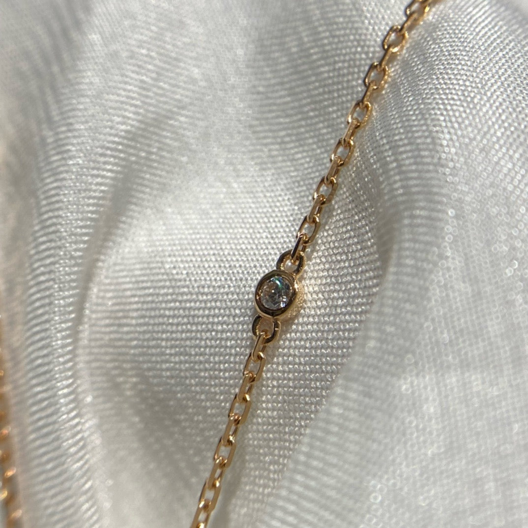 سلسال ميسيكا ذهب عيار 18 , الوزن 11.8 جرام الماس vvs1