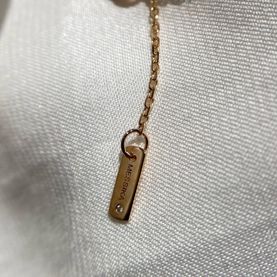 سلسال ميسيكا ذهب عيار 18 , الوزن 3.7 جرام الماس vvs1