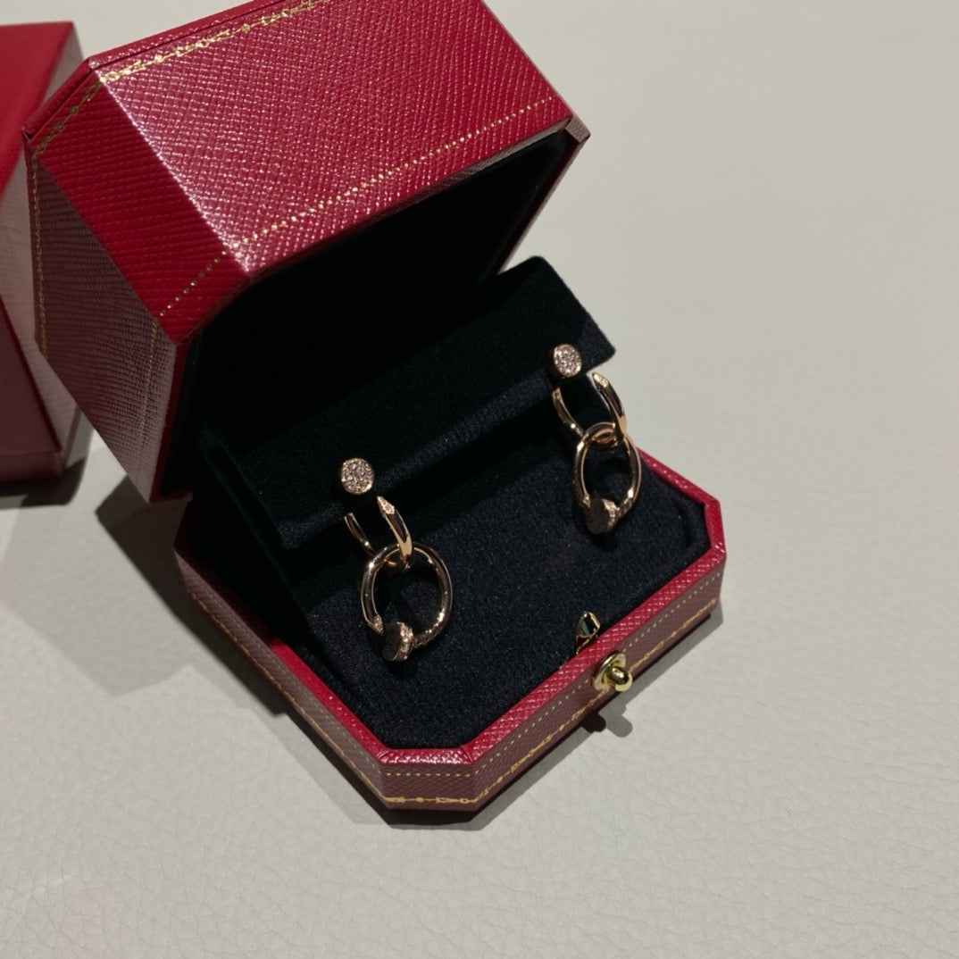 أقراط كارتييه ذهب عيار 18, ألماس vvs1